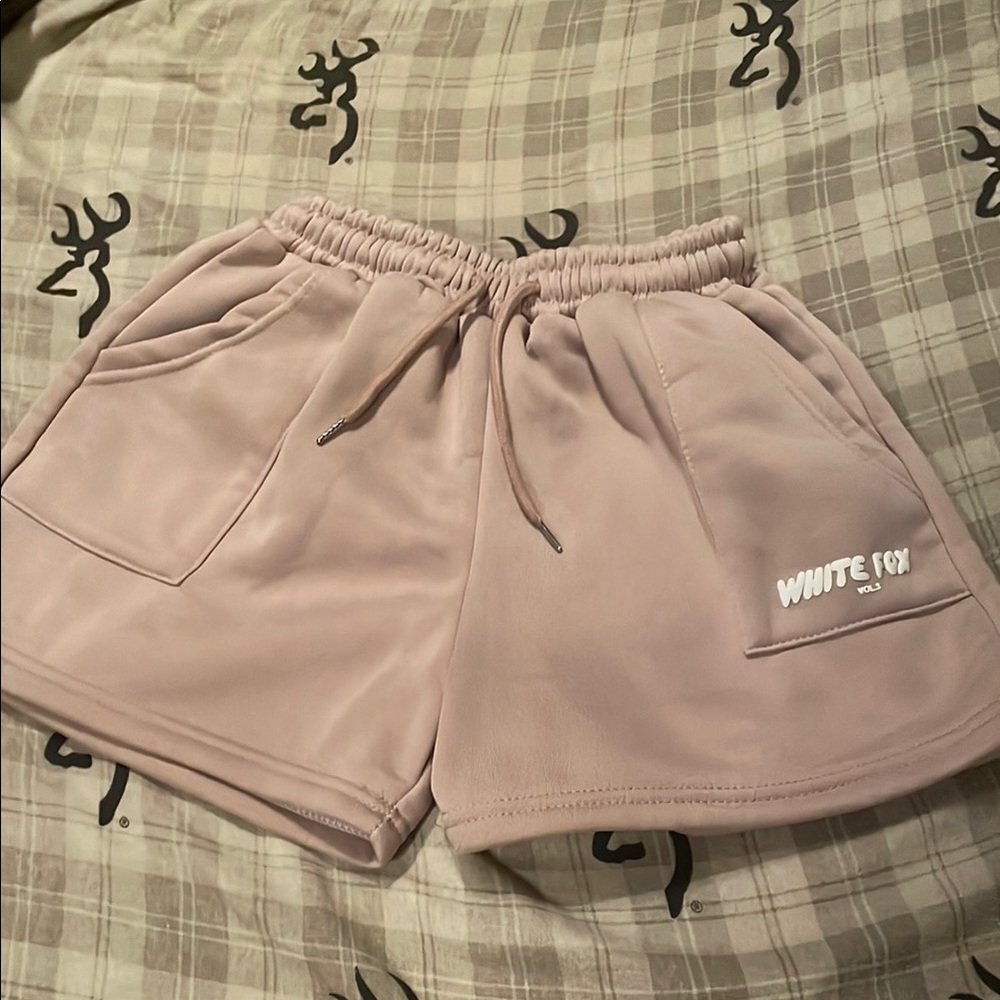 Women's White Fox Shorts